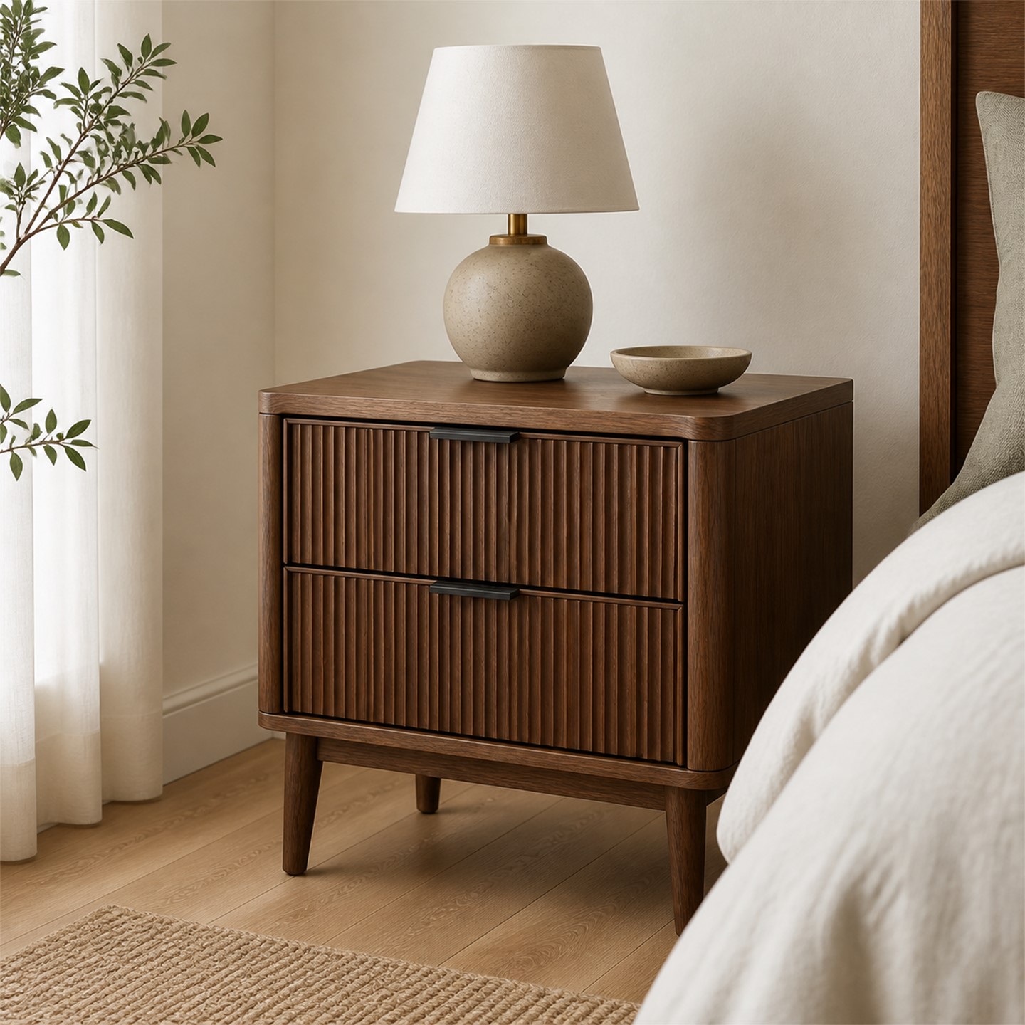 Vale Fluted Nightstand corrected main product image